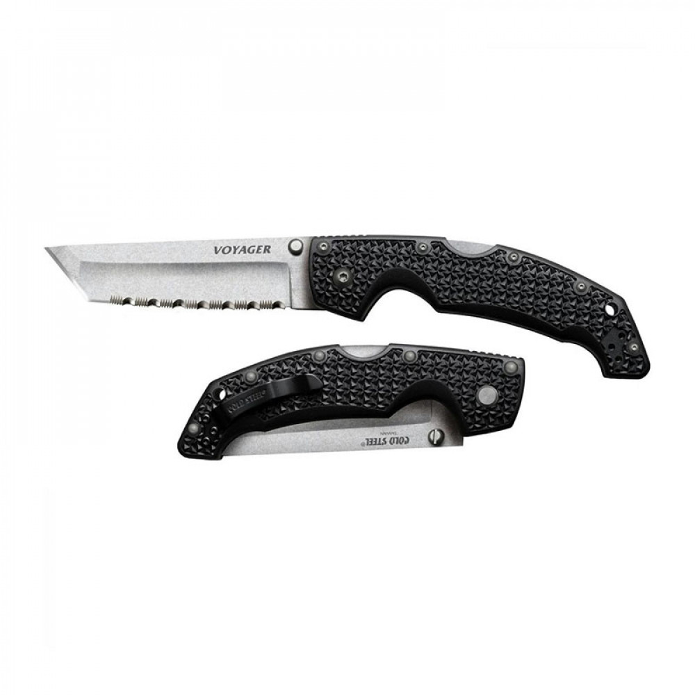 Нож COLD STEEL VOYAGER LARGE TANTO SERRATED EDGE CS_29ATS